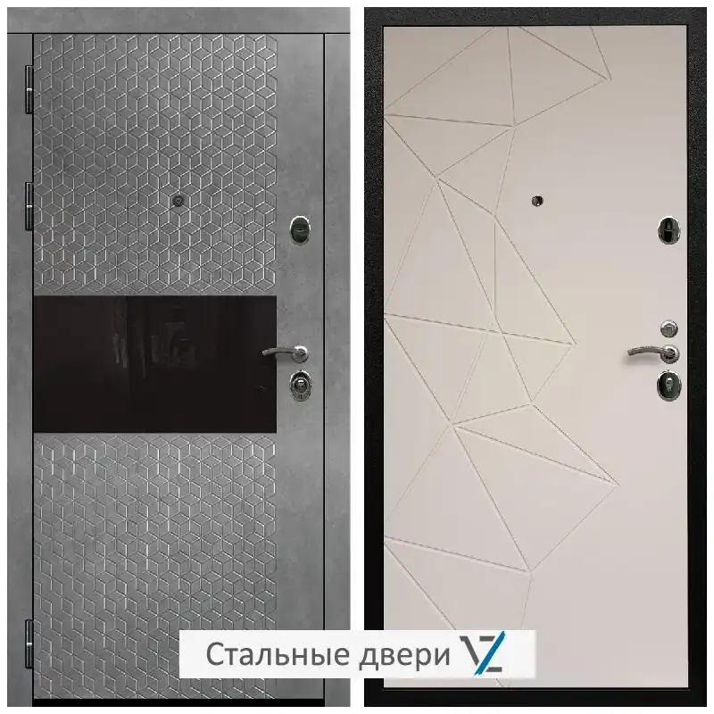 Дверь входная металлическая VZ Престиж Черная шагрень Штукатурка графит / ФЛ-139 Какао нубук софт