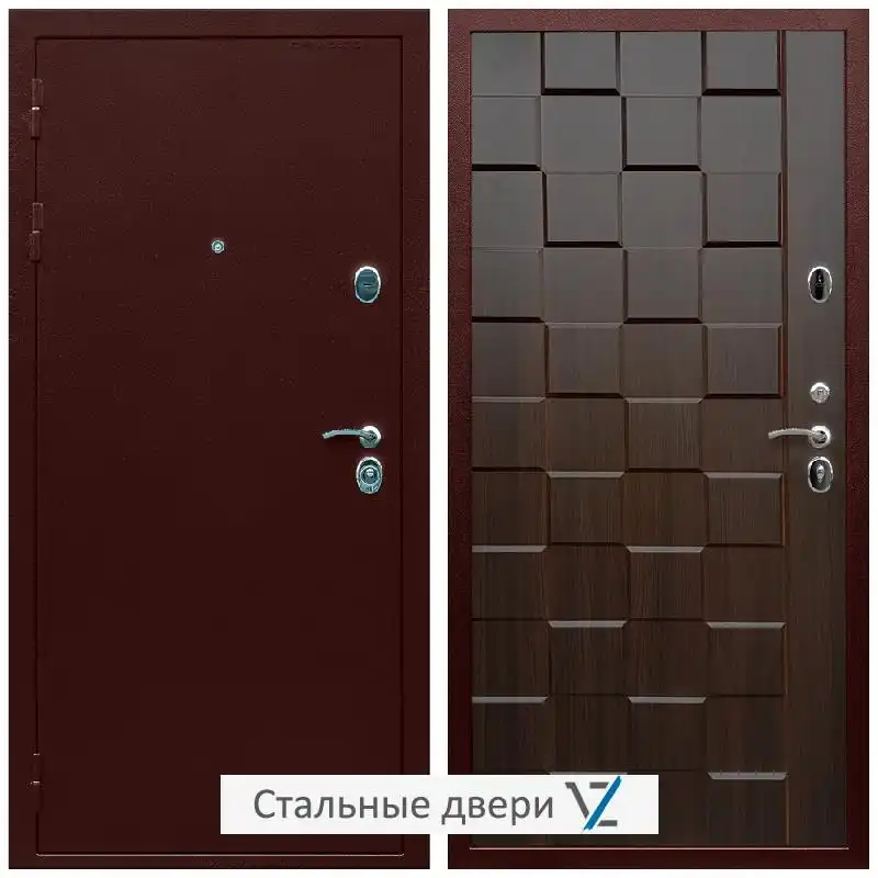 Дверь входная металлическая VZ Люкс Антик медь / ОЛ-39 Эковенге