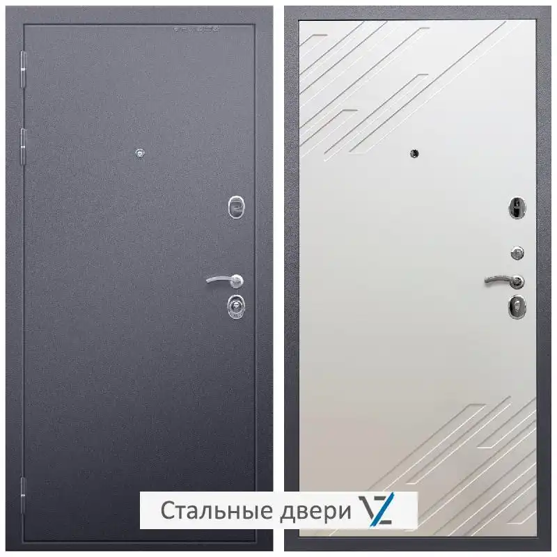 Дверь входная металлическая VZ Люкс Антик серебро / ФЛ-143 Шате крем
