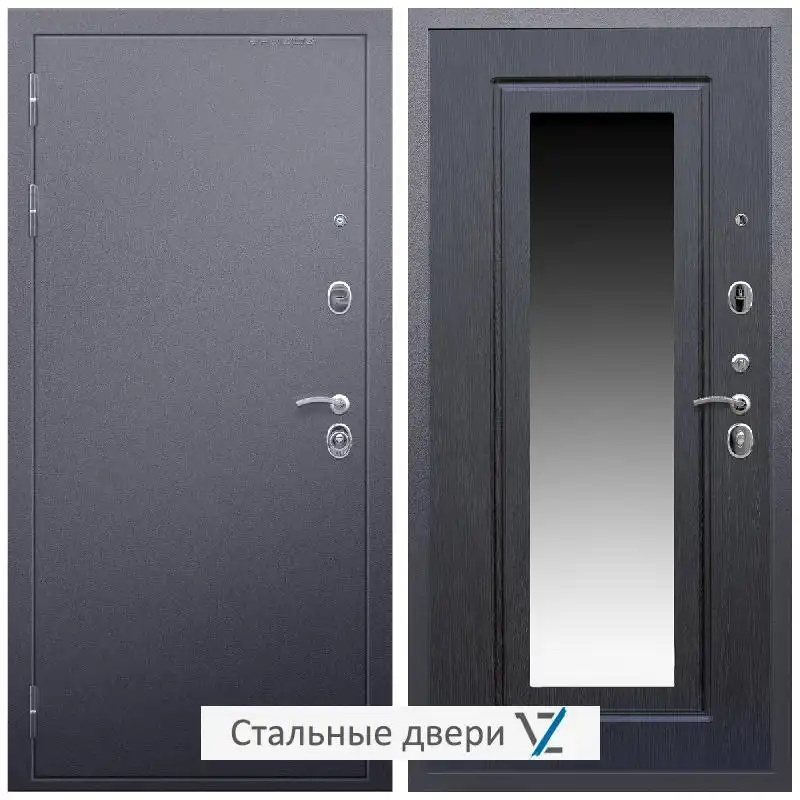 Дверь входная металлическая VZ Люкс Антик серебро / ФЛЗ-120 Венге для загородного дома
