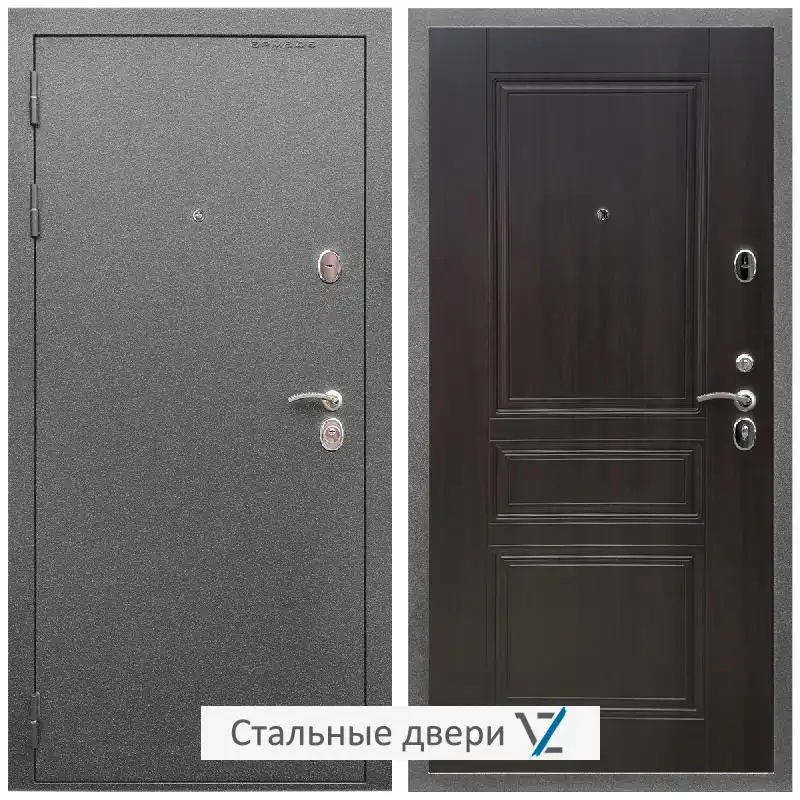 Дверь входная металлическая VZ Оптима Антик серебро / ФЛ-243 Эковенге